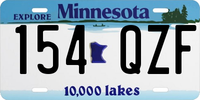 MN license plate 154QZF