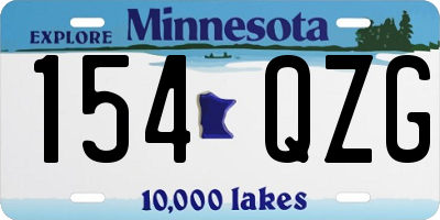 MN license plate 154QZG