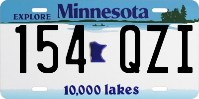 MN license plate 154QZI