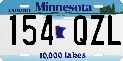 MN license plate 154QZL