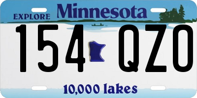MN license plate 154QZO