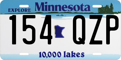 MN license plate 154QZP