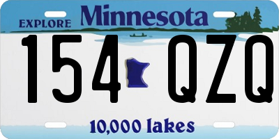 MN license plate 154QZQ
