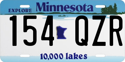 MN license plate 154QZR