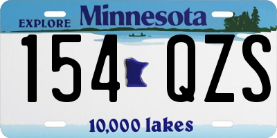 MN license plate 154QZS