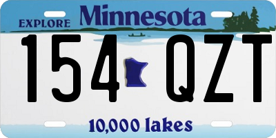 MN license plate 154QZT