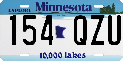 MN license plate 154QZU