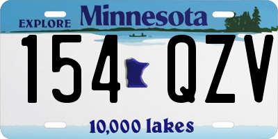 MN license plate 154QZV