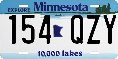 MN license plate 154QZY
