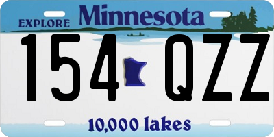 MN license plate 154QZZ