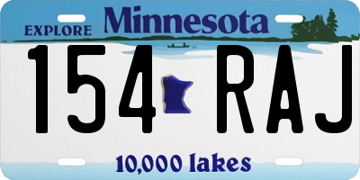 MN license plate 154RAJ