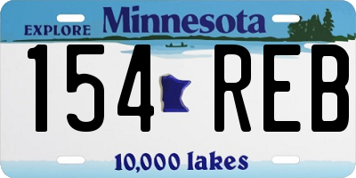 MN license plate 154REB
