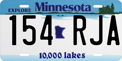 MN license plate 154RJA