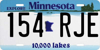 MN license plate 154RJE