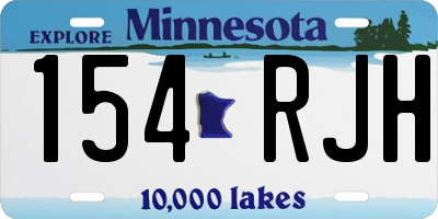 MN license plate 154RJH