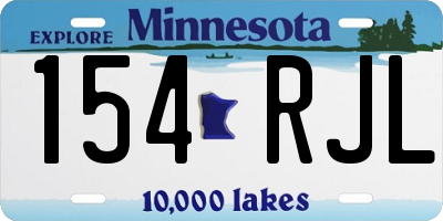 MN license plate 154RJL