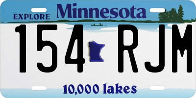 MN license plate 154RJM