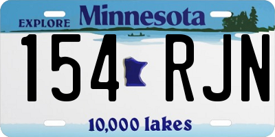 MN license plate 154RJN