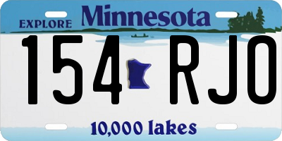 MN license plate 154RJO
