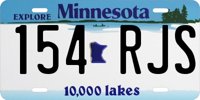 MN license plate 154RJS