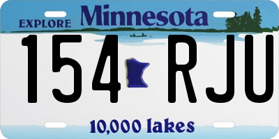 MN license plate 154RJU
