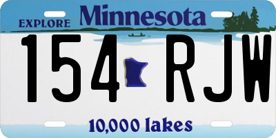 MN license plate 154RJW