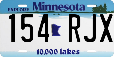 MN license plate 154RJX