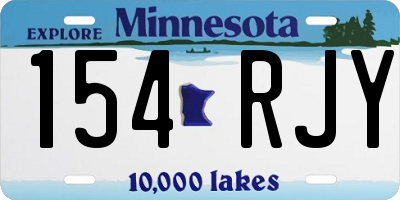 MN license plate 154RJY