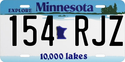 MN license plate 154RJZ