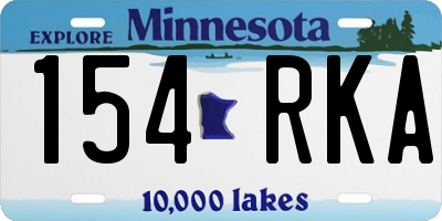 MN license plate 154RKA