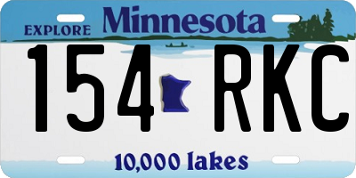 MN license plate 154RKC