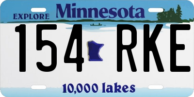 MN license plate 154RKE