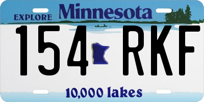 MN license plate 154RKF