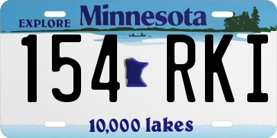 MN license plate 154RKI