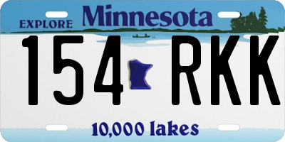 MN license plate 154RKK
