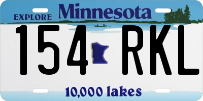 MN license plate 154RKL