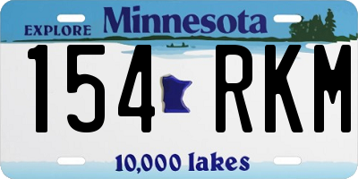MN license plate 154RKM