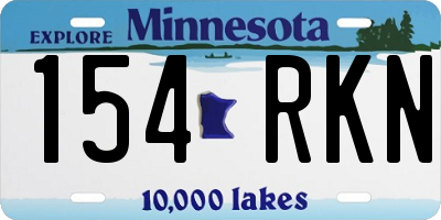 MN license plate 154RKN