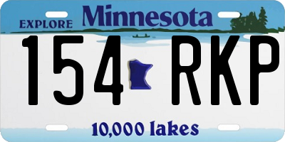 MN license plate 154RKP