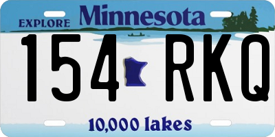 MN license plate 154RKQ