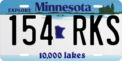 MN license plate 154RKS