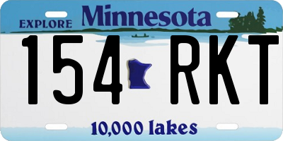 MN license plate 154RKT
