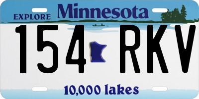 MN license plate 154RKV