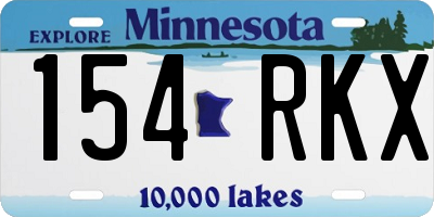 MN license plate 154RKX