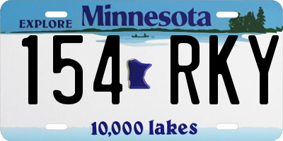 MN license plate 154RKY