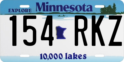 MN license plate 154RKZ