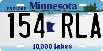 MN license plate 154RLA