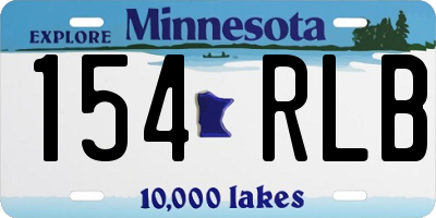 MN license plate 154RLB