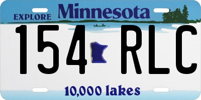 MN license plate 154RLC