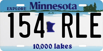 MN license plate 154RLE